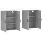 vidaXL Armario de pared 2 unidades gris hormigón 69,5x34x90 cm vidaXL Armario de pared 2 unidades gris hormigón 69,5x34x90 cm