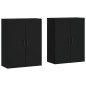 vidaXL Armarios de pared 2 unidades negro 69,5x34x90 cm vidaXL Armarios de pared 2 unidades negro 69,5x34x90 cm