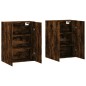 vidaXL Armarios de pared 2 unidades roble ahumado 69,5x34x90 cm vidaXL Armarios de pared 2 unidades roble ahumado 69,5x34x90 cm