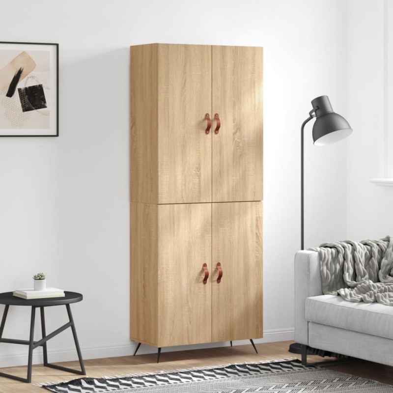 vidaXL Aparador alto madera contrachapada color roble 69,5x34x180 cm vidaXL Aparador alto madera contrachapada color roble 69,5x34x180 cm