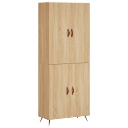 vidaXL Aparador alto madera contrachapada color roble 69,5x34x180 cm