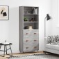 vidaXL Aparador alto madera contrachapada gris sonoma 69,5x34x180 cm vidaXL Aparador alto madera contrachapada gris sonoma 69,5x34x180 cm
