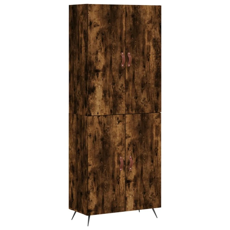 vidaXL Aparador alto madera contrachapada roble ahumado 69,5x34x180 cm vidaXL Aparador alto madera contrachapada roble ahumado 69,5x34x180 cm