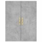 vidaXL Aparador alto madera contrachapada gris hormigón 69,5x34x180 cm