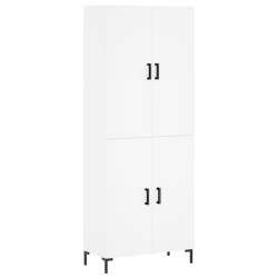 vidaXL Aparador alto madera contrachapada blanco 69,5x34x180 cm