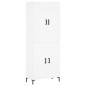 vidaXL Aparador alto madera contrachapada blanco 69,5x34x180 cm