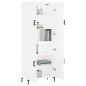 vidaXL Aparador alto madera contrachapada blanco 69,5x34x180 cm