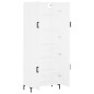 vidaXL Aparador alto madera contrachapada blanco 69,5x34x180 cm