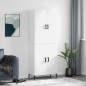 vidaXL Aparador alto madera contrachapada blanco brillo 69,5x34x180 cm vidaXL Aparador alto madera contrachapada blanco brillo 69,5x34x180 cm