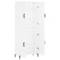 vidaXL Aparador alto madera contrachapada blanco brillo 69,5x34x180 cm vidaXL Aparador alto madera contrachapada blanco brillo 69,5x34x180 cm