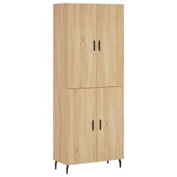 vidaXL Aparador alto madera contrachapada color roble 69,5x34x180 cm