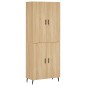 vidaXL Aparador alto madera contrachapada color roble 69,5x34x180 cm vidaXL Aparador alto madera contrachapada color roble 69,5x34x180 cm