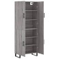 vidaXL Aparador alto madera contrachapada gris sonoma 69,5x34x180 cm vidaXL Aparador alto madera contrachapada gris sonoma 69,5x34x180 cm