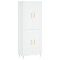 vidaXL Aparador alto madera contrachapada blanco 69,5x34x180 cm vidaXL Aparador alto madera contrachapada blanco 69,5x34x180 cm