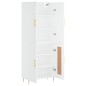 vidaXL Aparador alto madera contrachapada blanco 69,5x34x180 cm vidaXL Aparador alto madera contrachapada blanco 69,5x34x180 cm