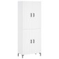 vidaXL Aparador alto madera contrachapada blanco 69,5x34x180 cm