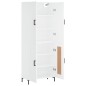 vidaXL Aparador alto madera contrachapada blanco 69,5x34x180 cm