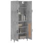 vidaXL Aparador alto madera contrachapada gris hormigón 69,5x34x180 cm vidaXL Aparador alto madera contrachapada gris hormigón 69,5x34x180 cm
