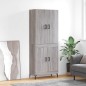 vidaXL Aparador alto madera contrachapada gris sonoma 69,5x34x180 cm vidaXL Aparador alto madera contrachapada gris sonoma 69,5x34x180 cm