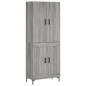 vidaXL Aparador alto madera contrachapada gris sonoma 69,5x34x180 cm vidaXL Aparador alto madera contrachapada gris sonoma 69,5x34x180 cm