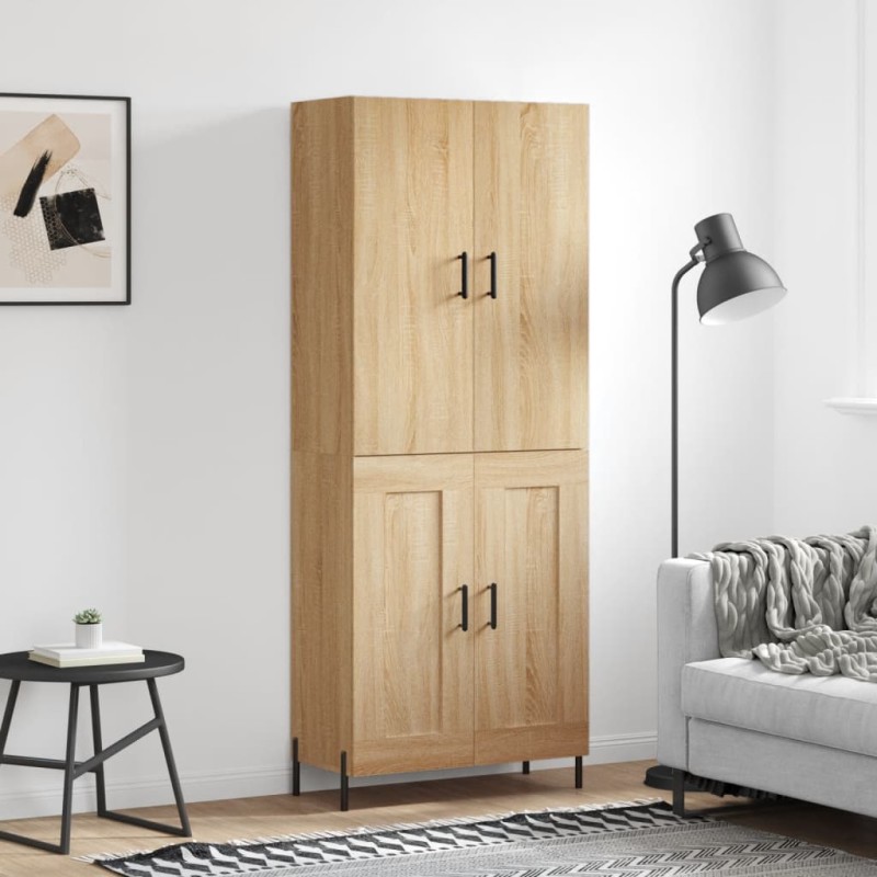 vidaXL Aparador alto madera contrachapada color roble 69,5x34x180 cm vidaXL Aparador alto madera contrachapada color roble 69,5x34x180 cm