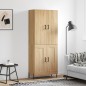 vidaXL Aparador alto madera contrachapada color roble 69,5x34x180 cm vidaXL Aparador alto madera contrachapada color roble 69,5x34x180 cm
