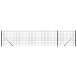 vidaXL Cerca de alambre con brida gris antracita 1,4x10 m