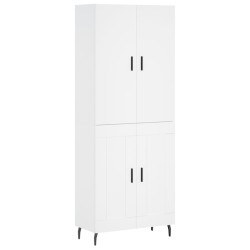 vidaXL Aparador alto madera contrachapada blanco 69,5x34x180 cm