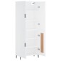 vidaXL Aparador alto madera contrachapada blanco 69,5x34x180 cm vidaXL Aparador alto madera contrachapada blanco 69,5x34x180 cm