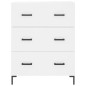 vidaXL Aparador alto madera contrachapada blanco 69,5x34x180 cm
