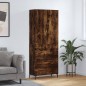 vidaXL Aparador alto madera contrachapada roble ahumado 69,5x34x180 cm vidaXL Aparador alto madera contrachapada roble ahumado 69,5x34x180 cm