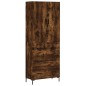vidaXL Aparador alto madera contrachapada roble ahumado 69,5x34x180 cm vidaXL Aparador alto madera contrachapada roble ahumado 69,5x34x180 cm
