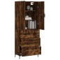 vidaXL Aparador alto madera contrachapada roble ahumado 69,5x34x180 cm vidaXL Aparador alto madera contrachapada roble ahumado 69,5x34x180 cm