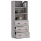 vidaXL Aparador alto madera contrachapada gris sonoma 69,5x34x180 cm vidaXL Aparador alto madera contrachapada gris sonoma 69,5x34x180 cm