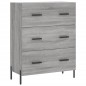 vidaXL Aparador alto madera contrachapada gris sonoma 69,5x34x180 cm vidaXL Aparador alto madera contrachapada gris sonoma 69,5x34x180 cm