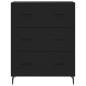 vidaXL Aparador alto madera contrachapada negro 69,5x34x180 cm vidaXL Aparador alto madera contrachapada negro 69,5x34x180 cm