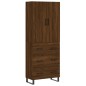 vidaXL Aparador alto madera contrachapada marrón roble 69,5x34x180 cm vidaXL Aparador alto madera contrachapada marrón roble 69,5x34x180 cm