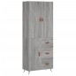 vidaXL Aparador alto madera contrachapada gris sonoma 69,5x34x180 cm vidaXL Aparador alto madera contrachapada gris sonoma 69,5x34x180 cm