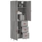 vidaXL Aparador alto madera contrachapada gris sonoma 69,5x34x180 cm vidaXL Aparador alto madera contrachapada gris sonoma 69,5x34x180 cm