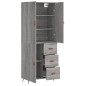 vidaXL Aparador alto madera contrachapada gris sonoma 69,5x34x180 cm vidaXL Aparador alto madera contrachapada gris sonoma 69,5x34x180 cm