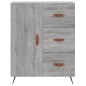 vidaXL Aparador alto madera contrachapada gris sonoma 69,5x34x180 cm vidaXL Aparador alto madera contrachapada gris sonoma 69,5x34x180 cm