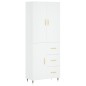 vidaXL Aparador alto madera contrachapada blanco 69,5x34x180 cm vidaXL Aparador alto madera contrachapada blanco 69,5x34x180 cm