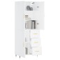 vidaXL Aparador alto madera contrachapada blanco 69,5x34x180 cm vidaXL Aparador alto madera contrachapada blanco 69,5x34x180 cm