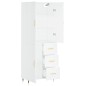 vidaXL Aparador alto madera contrachapada blanco 69,5x34x180 cm vidaXL Aparador alto madera contrachapada blanco 69,5x34x180 cm