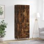 vidaXL Aparador alto madera contrachapada roble ahumado 69,5x34x180 cm