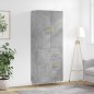 vidaXL Aparador alto madera contrachapada gris hormigón 69,5x34x180 cm vidaXL Aparador alto madera contrachapada gris hormigón 69,5x34x180 cm