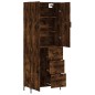 vidaXL Aparador alto madera contrachapada roble ahumado 69,5x34x180 cm vidaXL Aparador alto madera contrachapada roble ahumado 69,5x34x180 cm