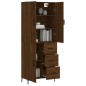 vidaXL Aparador alto madera contrachapada marrón roble 69,5x34x180 cm vidaXL Aparador alto madera contrachapada marrón roble 69,5x34x180 cm