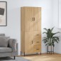 vidaXL Aparador alto madera contrachapada color roble 69,5x34x180 cm vidaXL Aparador alto madera contrachapada color roble 69,5x34x180 cm