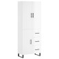 vidaXL Aparador alto madera contrachapada blanco brillo 69,5x34x180 cm vidaXL Aparador alto madera contrachapada blanco brillo 69,5x34x180 cm